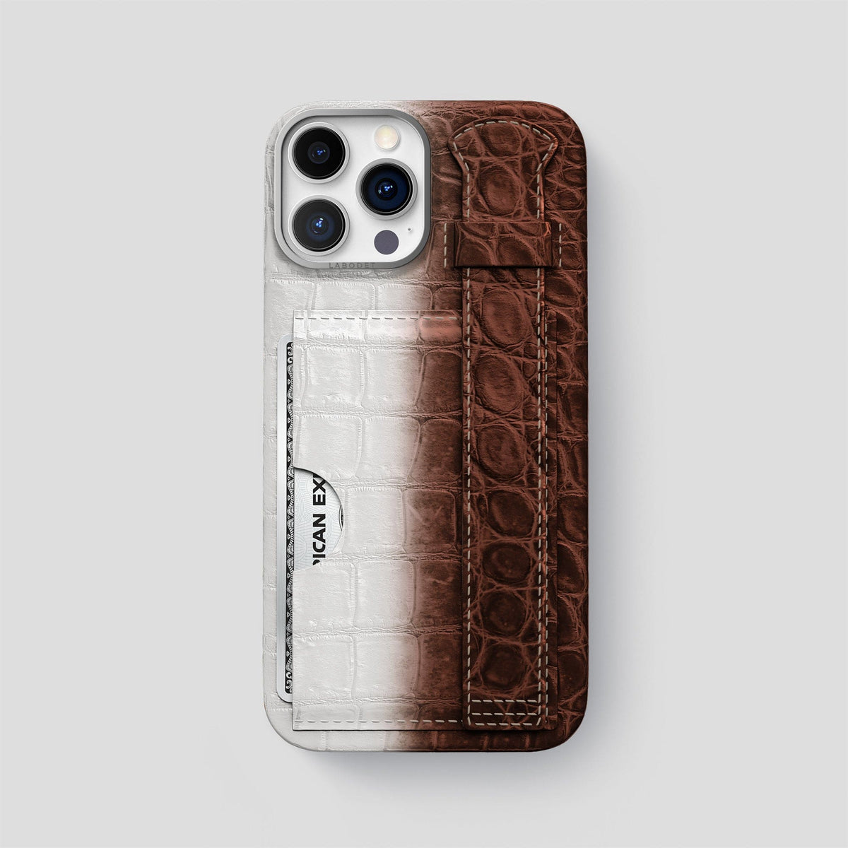 iPhone 15 Pro Max Cardholder Strap Case Himalayan Crocodile – Labodet