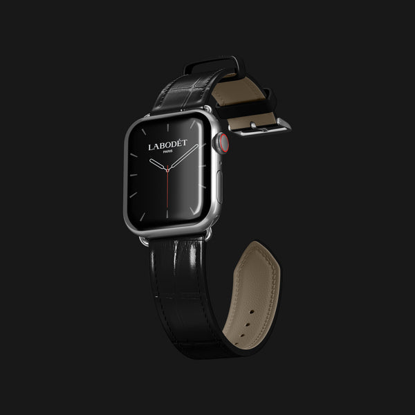 Classic Strap Edition Black For Apple Watch 42mm In Alligator