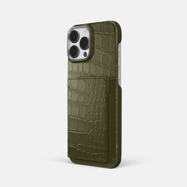 Bi-Fold Case For iPhone 16 Pro Max In Alligator