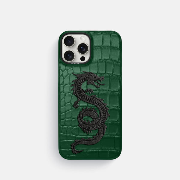 Classic Case With Carbon Dragon For iPhone 16 Pro In Alligator