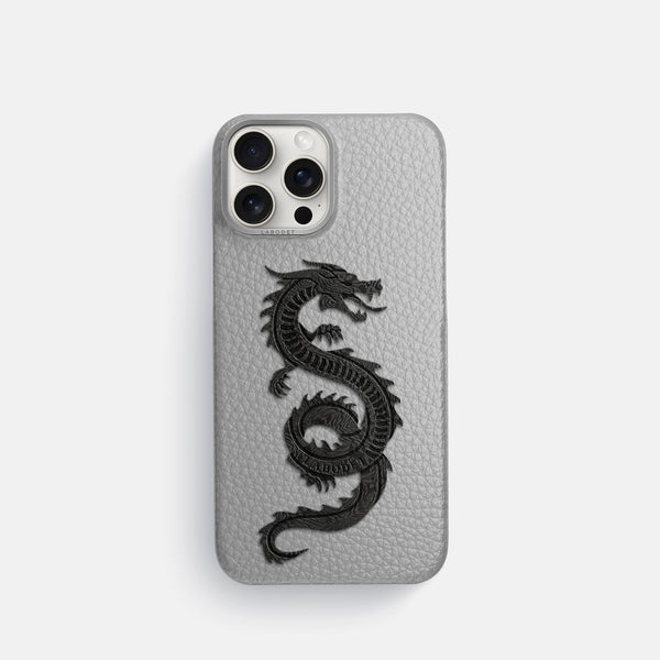 Classic Case With Carbon Dragon For iPhone 16 Pro In Calf