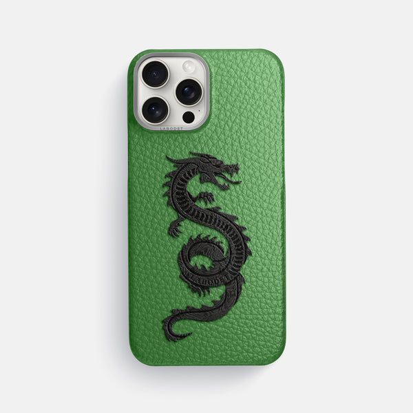 Classic Case With Carbon Dragon For iPhone 16 Pro Max In Calf