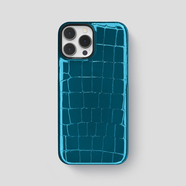 Classic Case For iPhone 15 Pro Max In Shiny Alligator