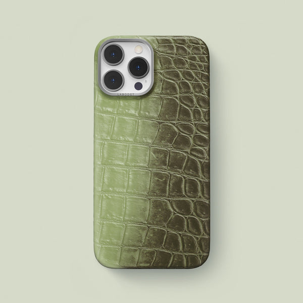 Classic Case Celadon Green For iPhone 15 Pro Max In Himalayan Crocodile