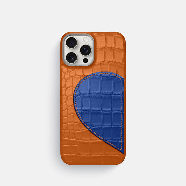 Classic Case With Half Heart - Right For iPhone 16 Pro In Alligator