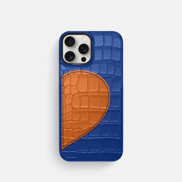 Classic Case With Half Heart - Left For iPhone 16 Pro In Alligator