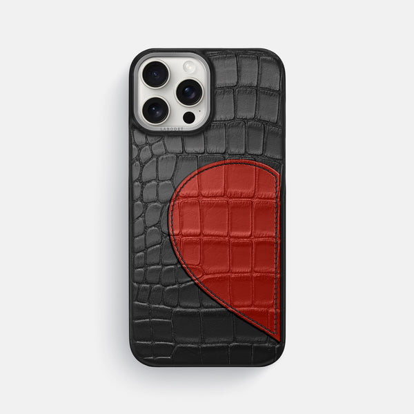 Classic Case With Half Heart - Right For iPhone 16 Pro Max In Alligator