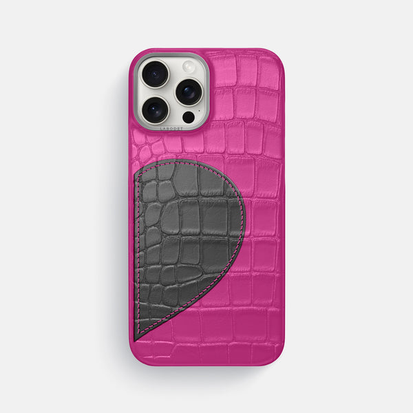 Classic Case With Half Heart - Left For iPhone 16 Pro Max In Alligator