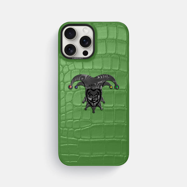 Classic Case With Carbon Joker For iPhone 16 Pro Max In Alligator