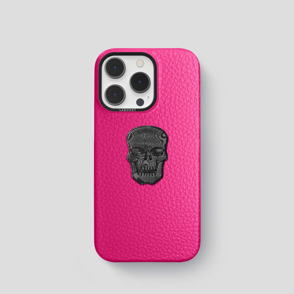 Classic Case With Carbon Skull For iPhone 15 Pro In Calf