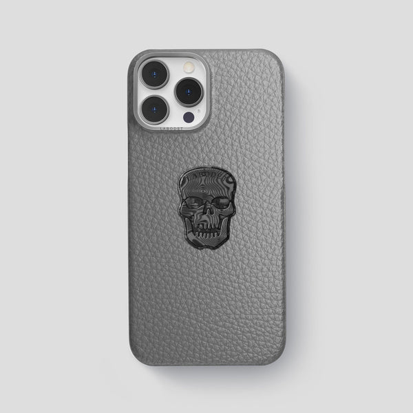 Classic Case With Carbon Skull For iPhone 15 Pro Max In Calf