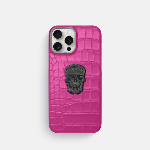 Classic Case With Carbon Skull For iPhone 16 Pro In Alligator