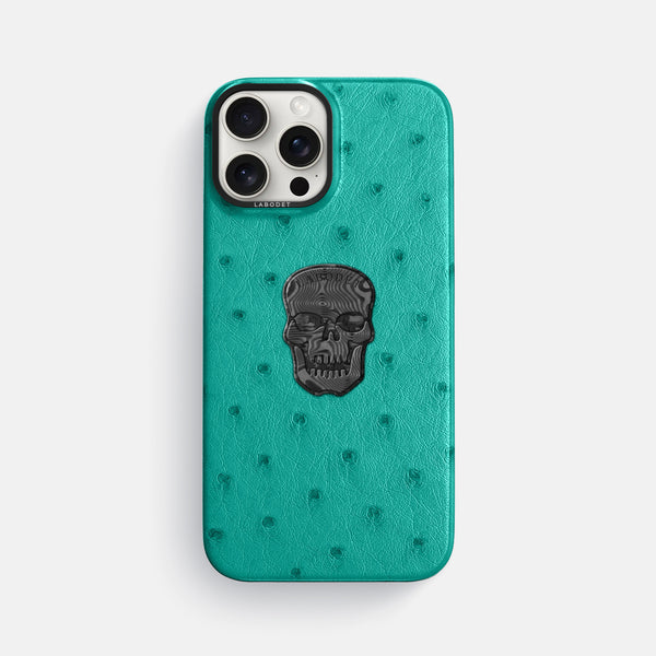 Classic Case With Carbon Skull For iPhone 16 Pro Max In Ostrich