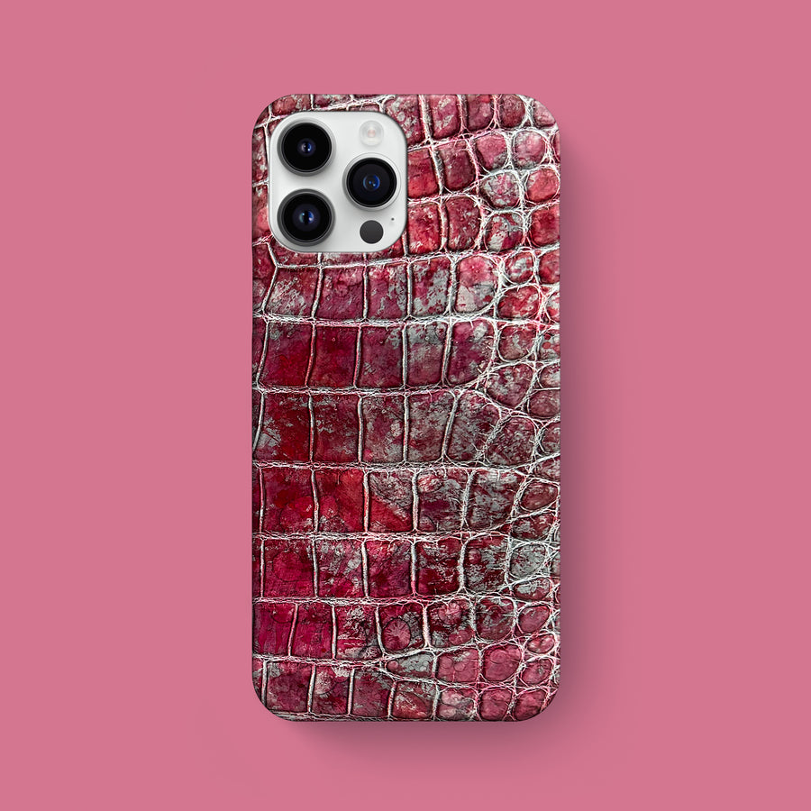 Slim Case 1/1 Garnet For iPhone 16 Pro Max In Alligator