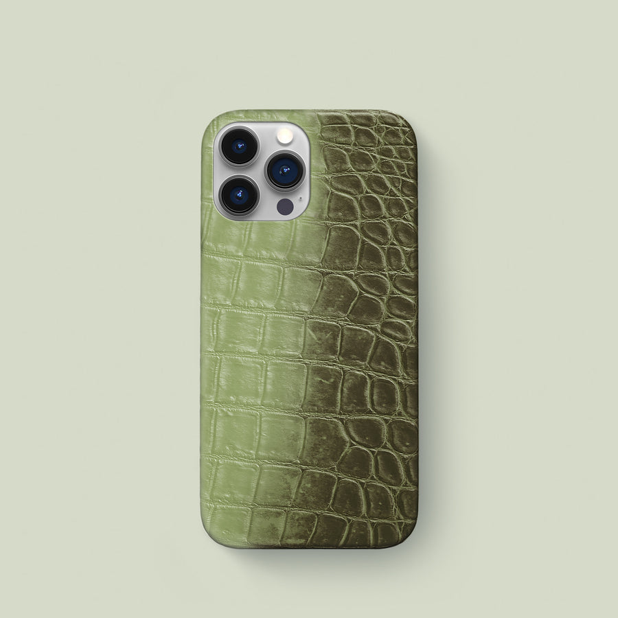 Slim Case Celadon Green For iPhone 16 Pro In Himalayan Crocodile