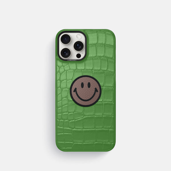 Smiling Face Case For iPhone 16 Pro In Alligator