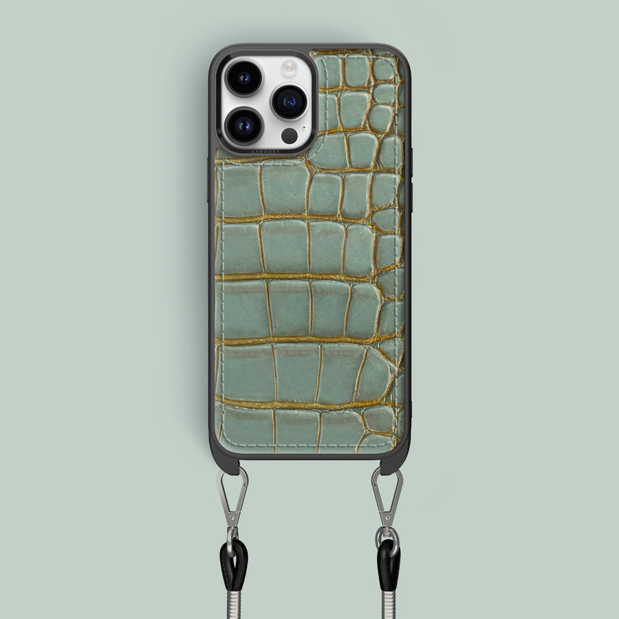 Crossbody Sport Case Bayou Green For iPhone 16 Pro In Alligator