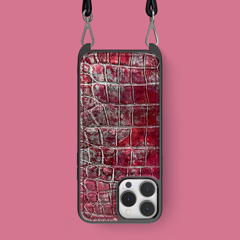 Garnet iPhone 16 Pro Max Crossbody Sport 1/1 Alligator -1 | Garnet