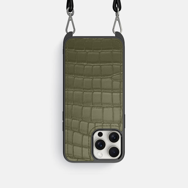 Crossbody Sport Case For iPhone 16 Pro In Alligator