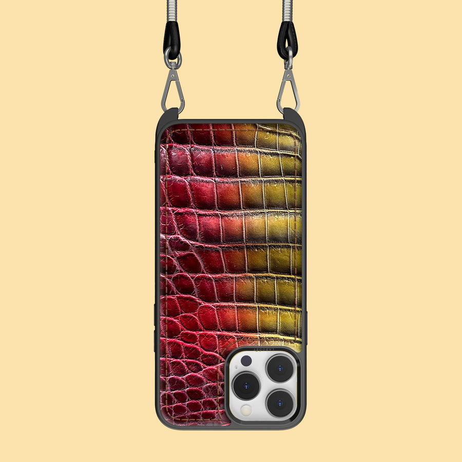 Crossbody Sport Case Sunset For iPhone 16 Pro In Alligator