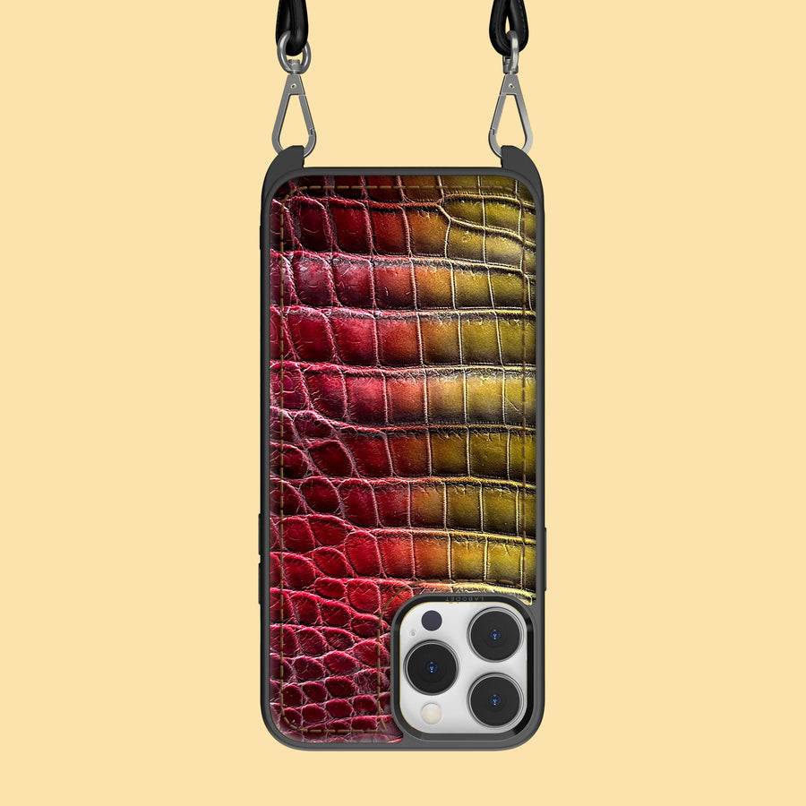 Crossbody Sport Case Sunset For iPhone 16 Pro Max In Alligator