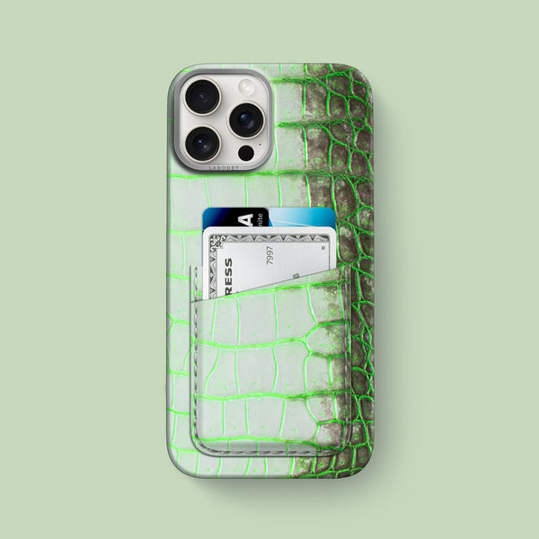 Double Card Case 1/1 Hulk For iPhone 16 Pro Max In Himalayan Crocodile