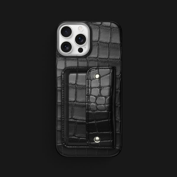 Envelope Case Edition Black For iPhone 16 Pro Max In Alligator