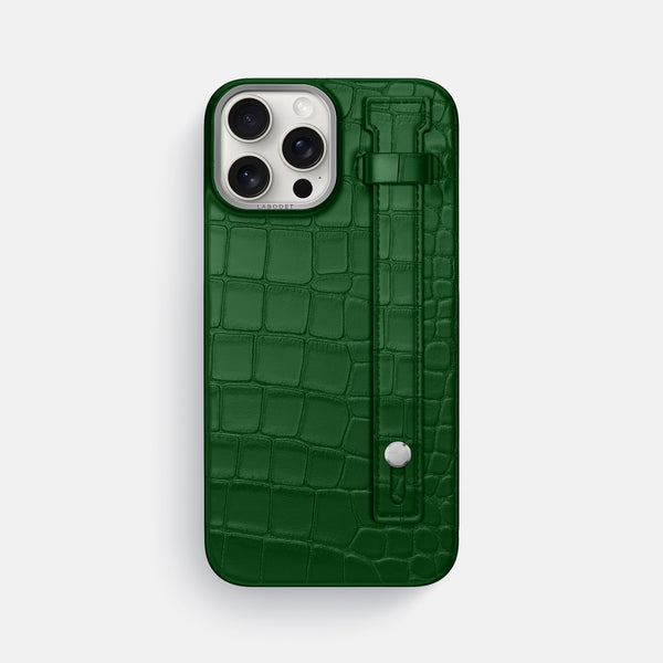 Hand Strap Case For iPhone 16 Pro Max In Alligator