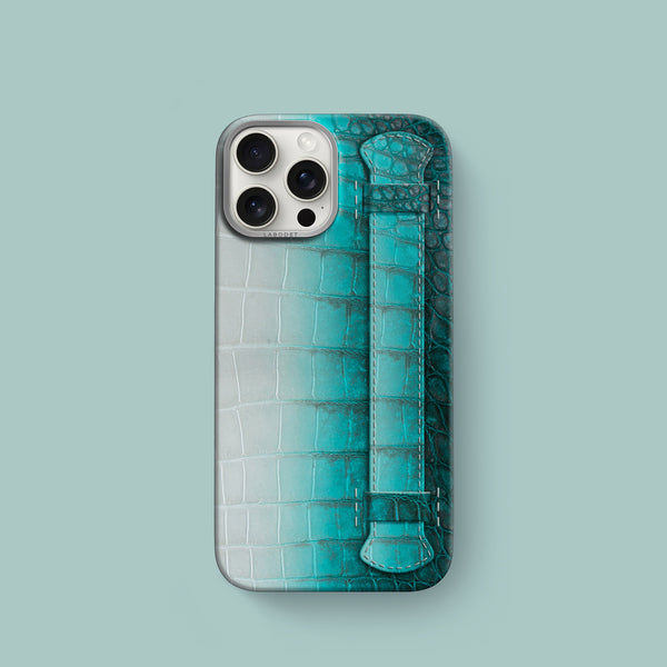 Handle Case 1/1 Turquoise For iPhone 16 Pro In Himalayan Crocodile