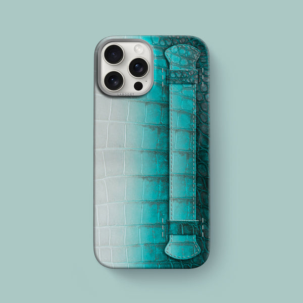 Handle Case 1/1 Turquoise For iPhone 16 Pro Max In Himalayan Crocodile