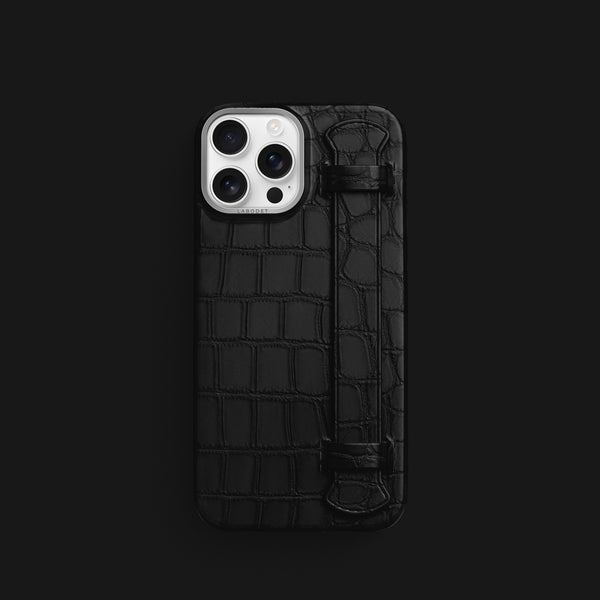 Handle Case Edition Black For iPhone 16 Pro In Alligator