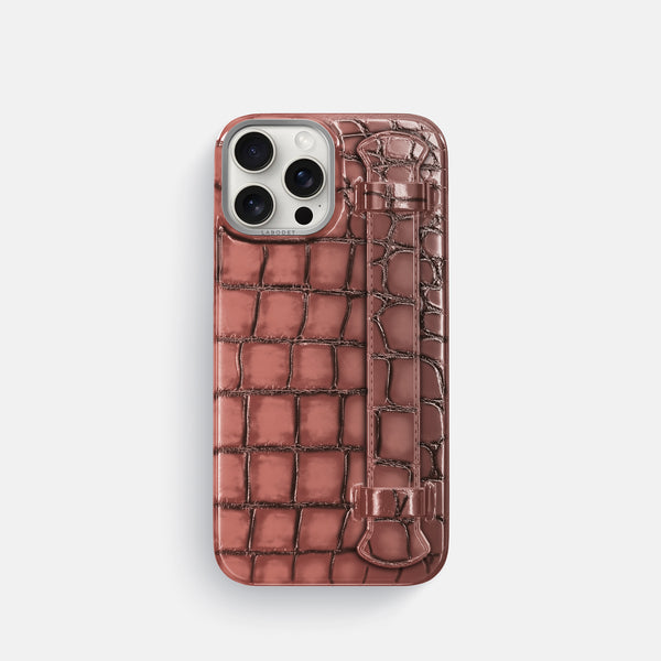 Handle Case For iPhone 16 Pro In Patina Alligator