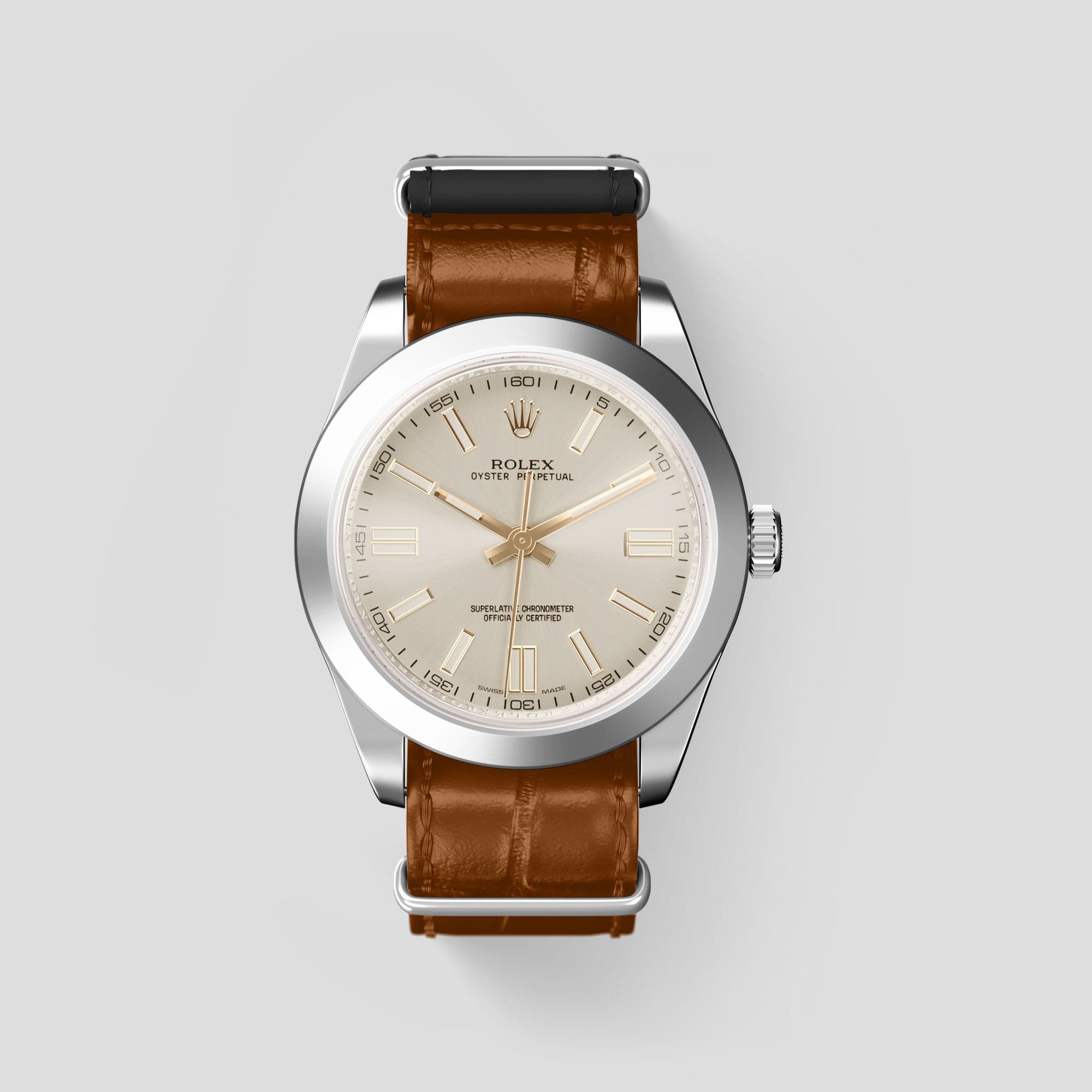 Oyster perpetual leather online strap