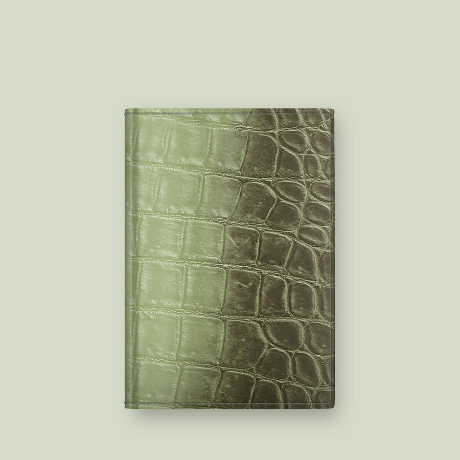 Passport Cover Celadon Green In Himalayan Crocodile