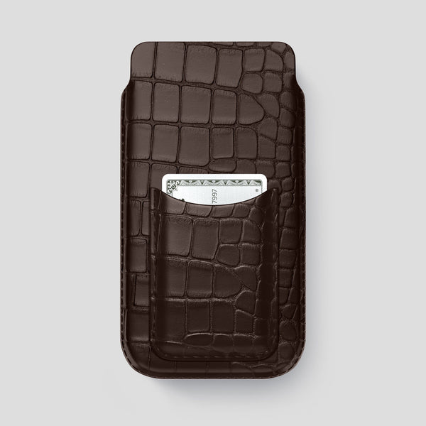 Pouch Card Case For iPhone 15 Pro Max In Alligator