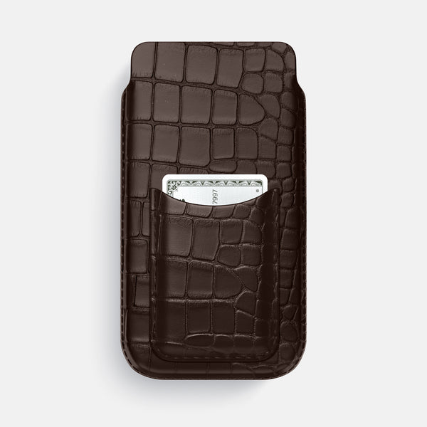 Pouch Card Case For iPhone 16 Pro Max In Alligator