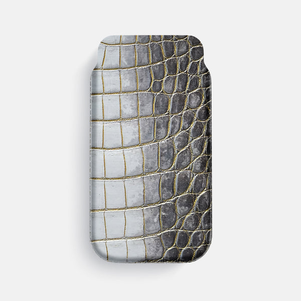 Pouch Case For iPhone 16 Pro Max In Himalayan Crocodile