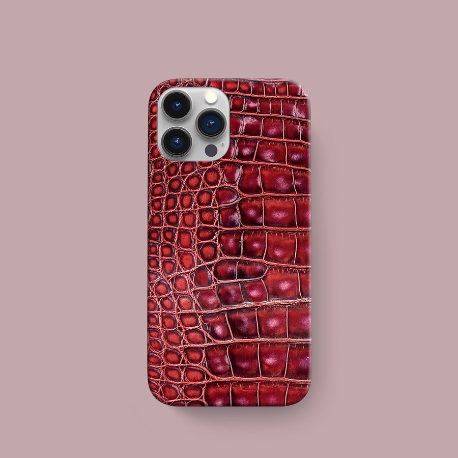 Slim Case 1/1 Cherry Red For iPhone 16 Pro In Alligator