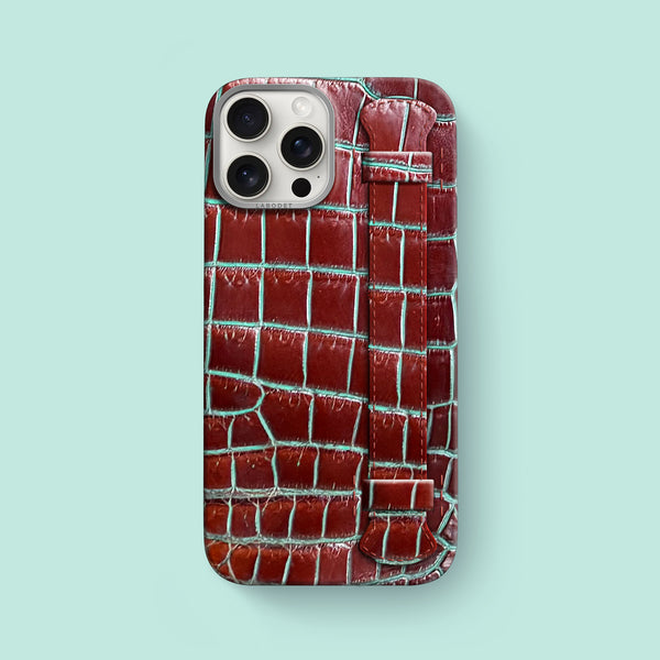 Handle Case 1/1 Clay Court For iPhone 16 Pro Max In Alligator