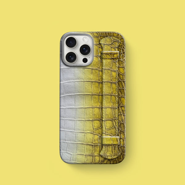 Handle Case 1/1 Lemon For iPhone 16 Pro In Himalayan Crocodile