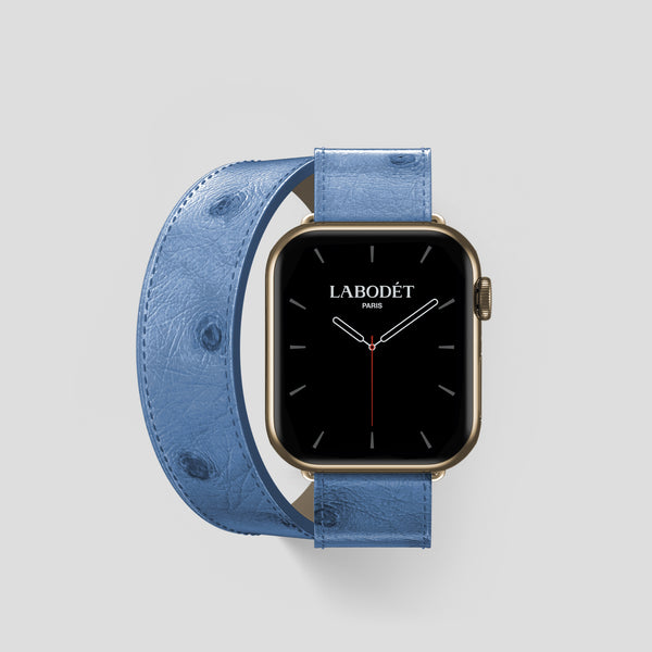 Double Strap For Apple Watch 42mm In Ostrich