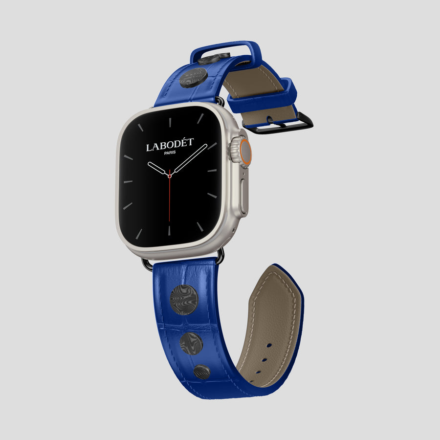 Classic Strap With Carbon Circlet For Apple Watch Ultra 49mm In Alligator - Large