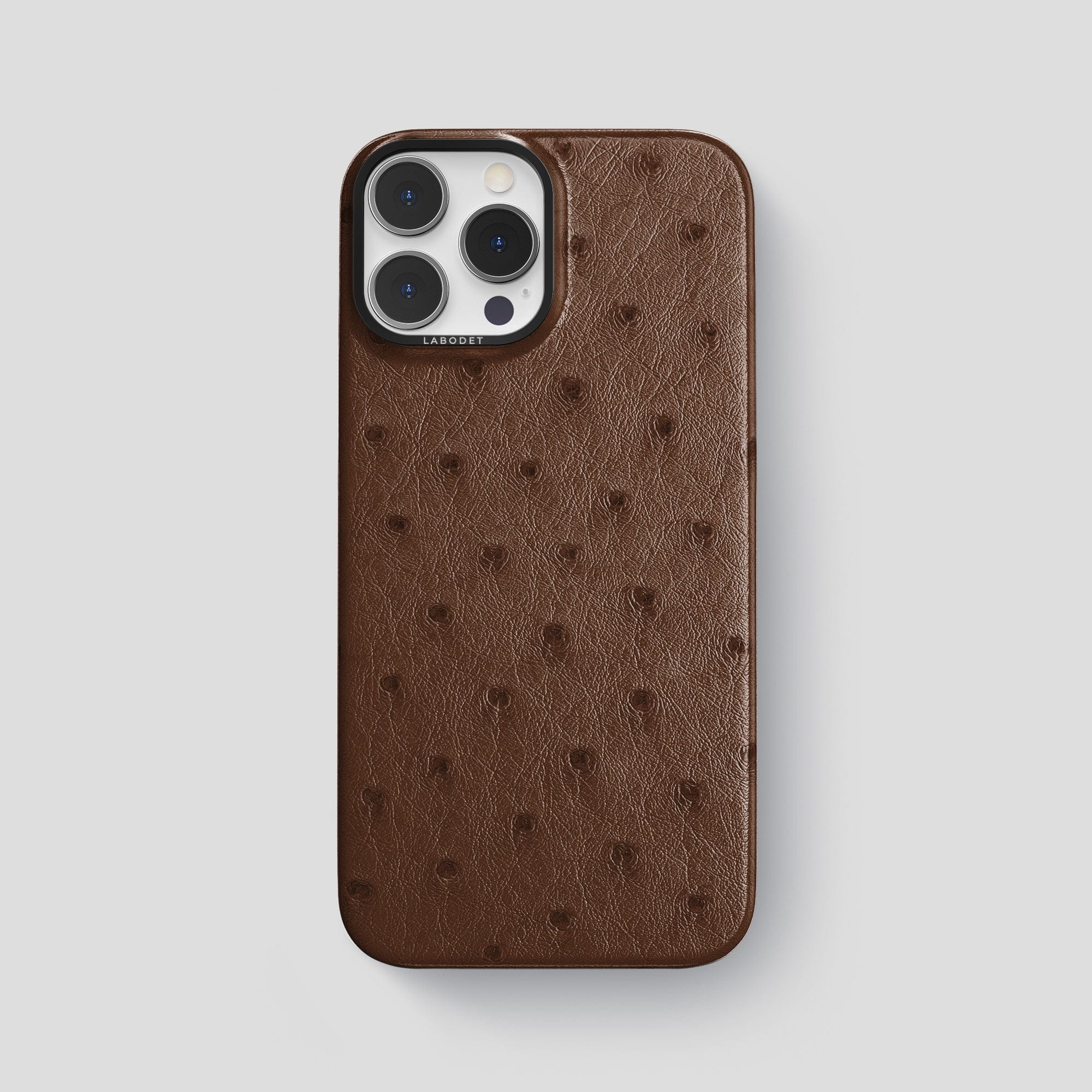 iPhone 13 Pro Max Case from BandWerk – Ostrich | Brown Silver