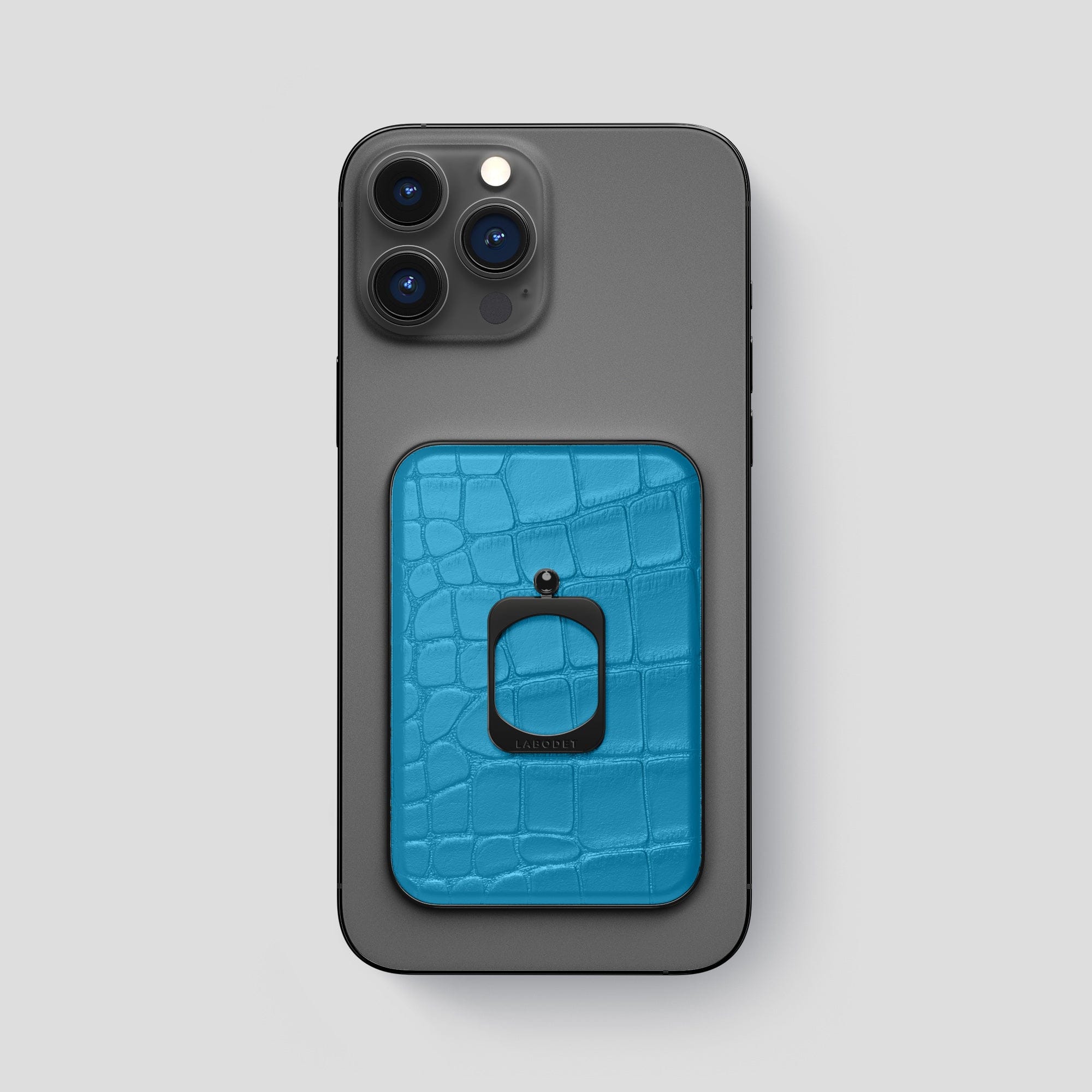 Gold Finger Strap Case for iPhone 13 Pro Max in Genuine Alligator