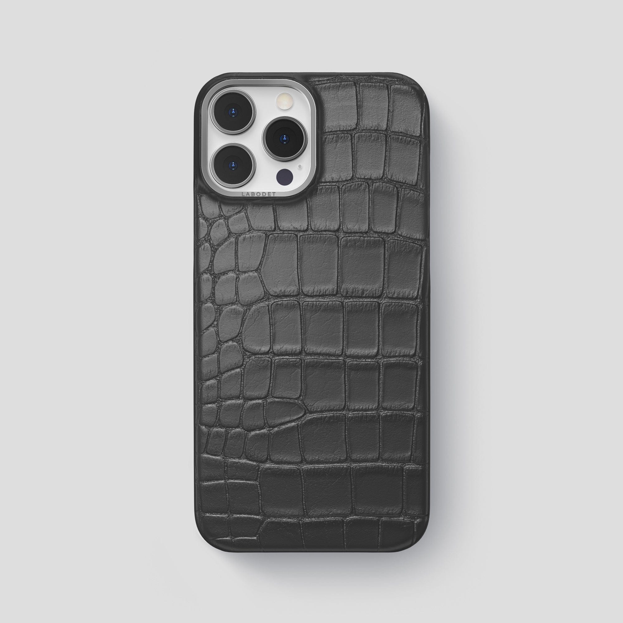 Hadoro Luxury Alligator Leather Black Grey iPhone 13 Pro Max Case