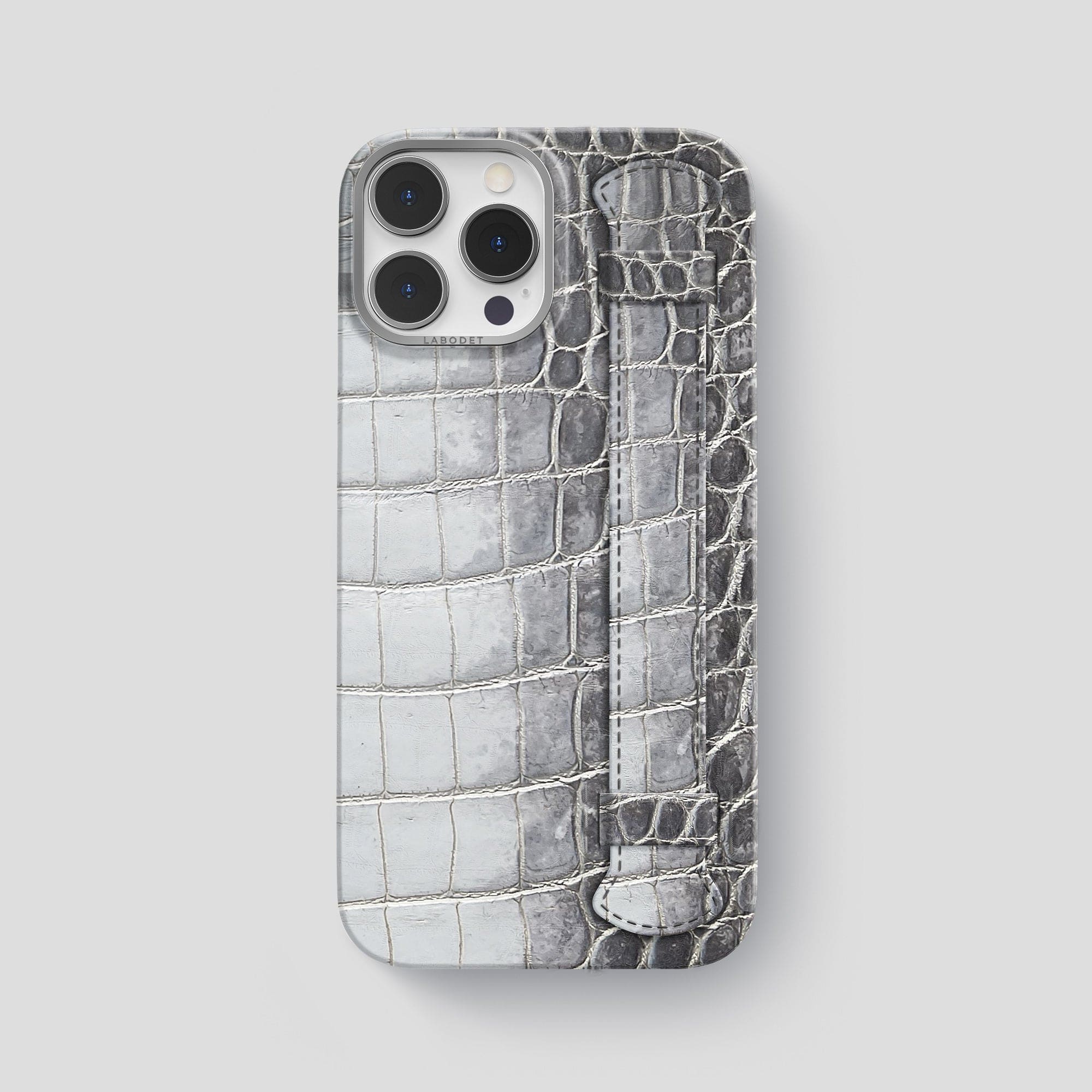 Hadoro Luxury Alligator Leather Black Grey iPhone 13 Pro Max Case