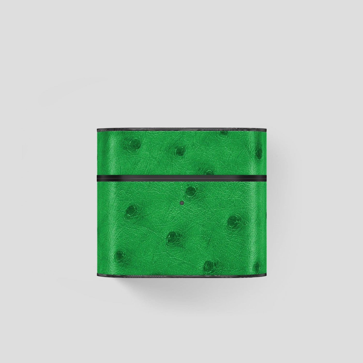 Green LV Solid Leather Airpods Case