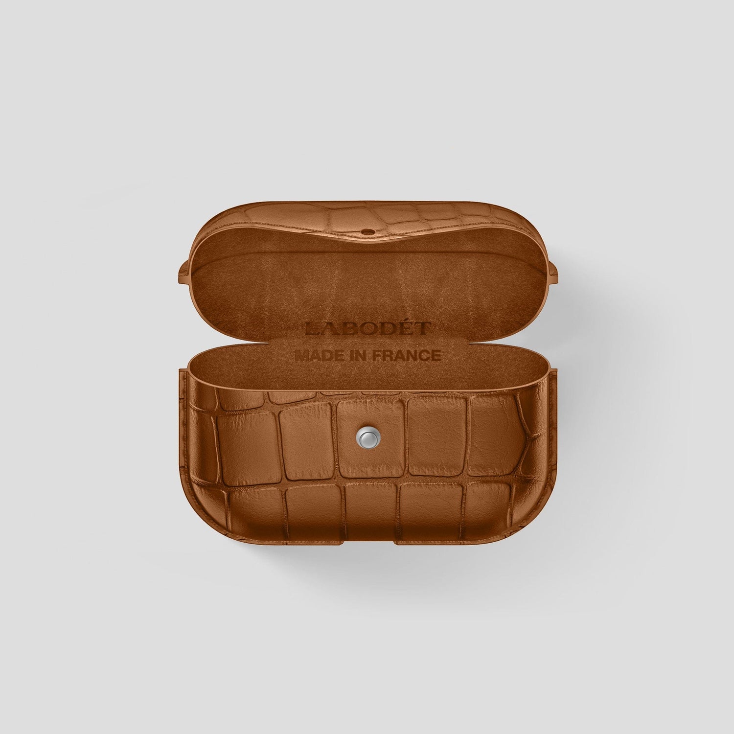 Shop LOUIS VUITTON Leather Case For Airpods - Brown