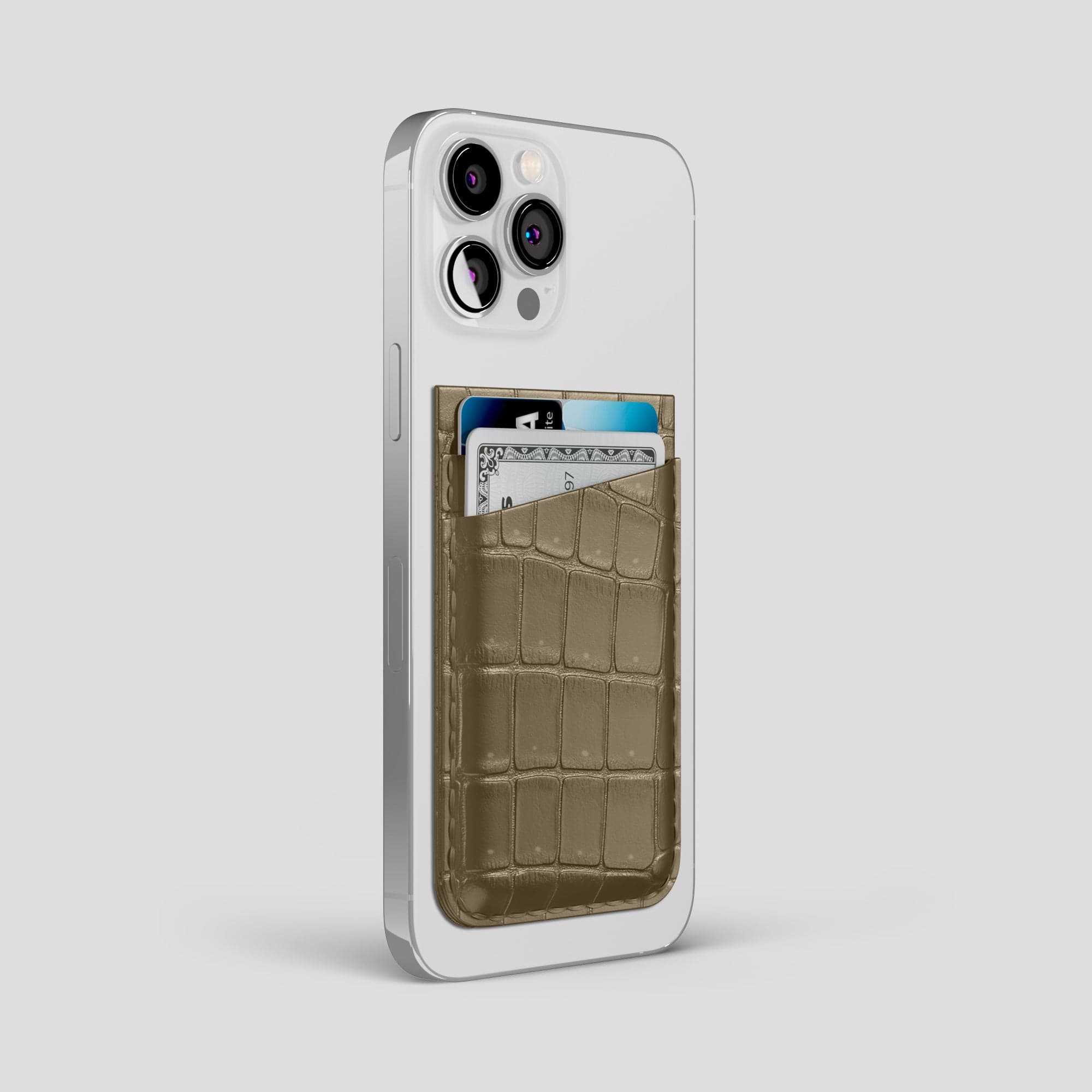iPhone 14 Pro Handle Case Porosus Crocodile | MagSafe