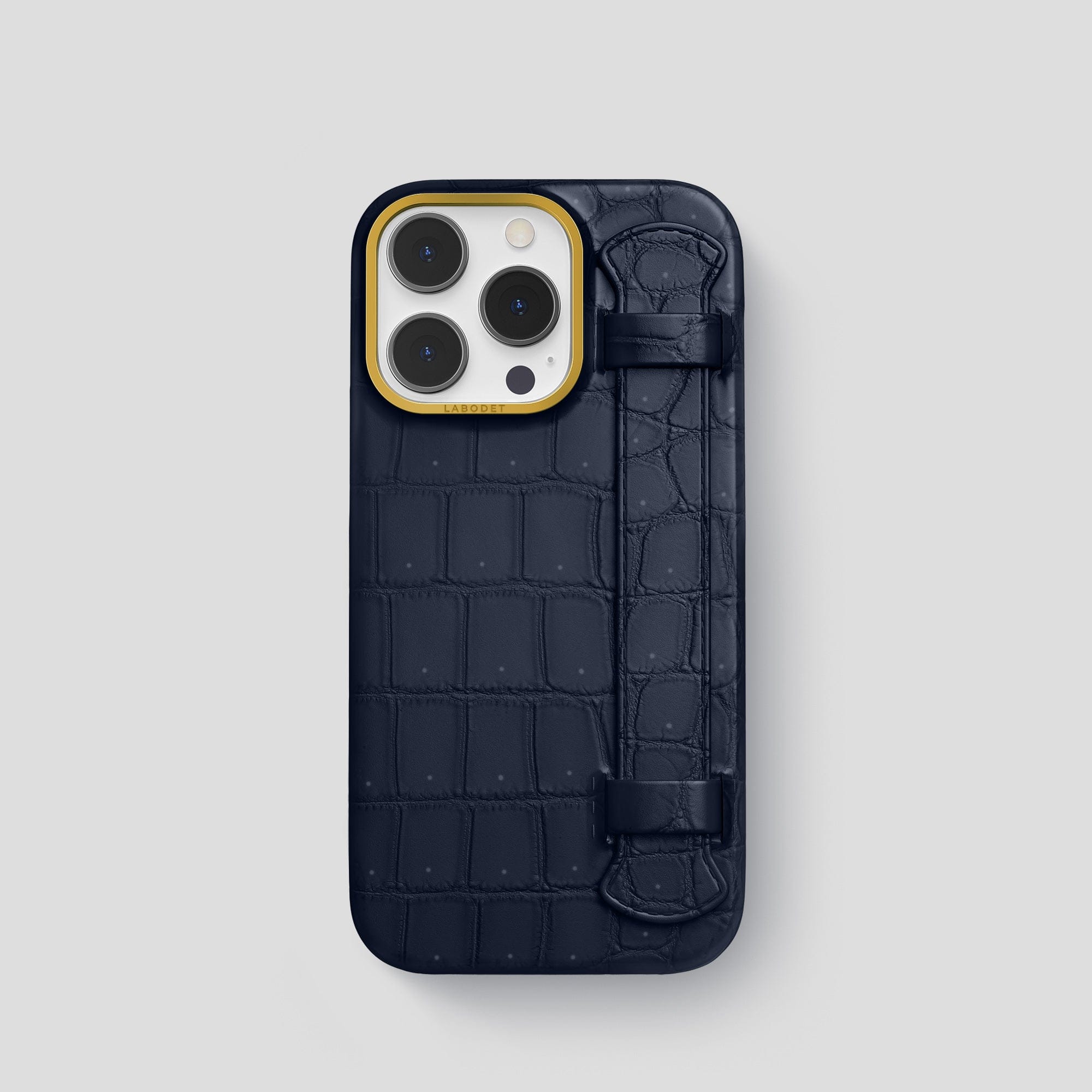 Handle Case For iPhone 14 Pro In Porosus Crocodile